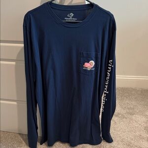 Vineyard Vines Blue Long Sleeve Tee Large